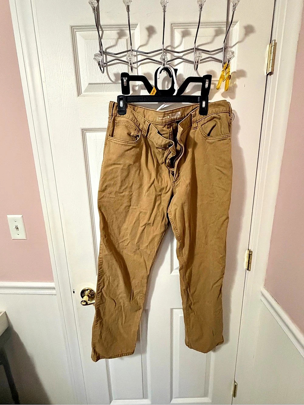 Carhartt Relaxed Fit Duck Utility Work Pant Brown Waist 38x32